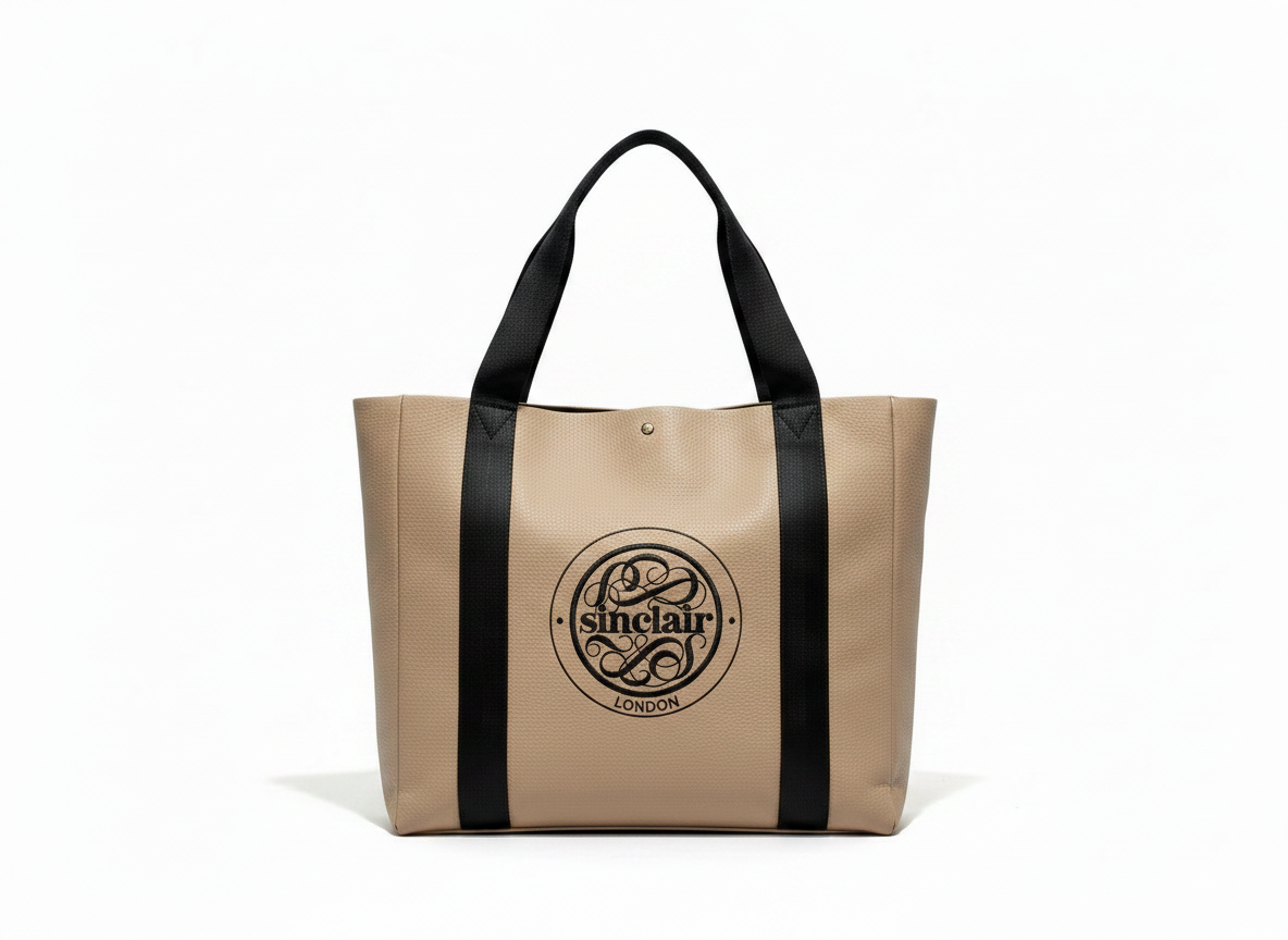 Stone and Black Classic Tote