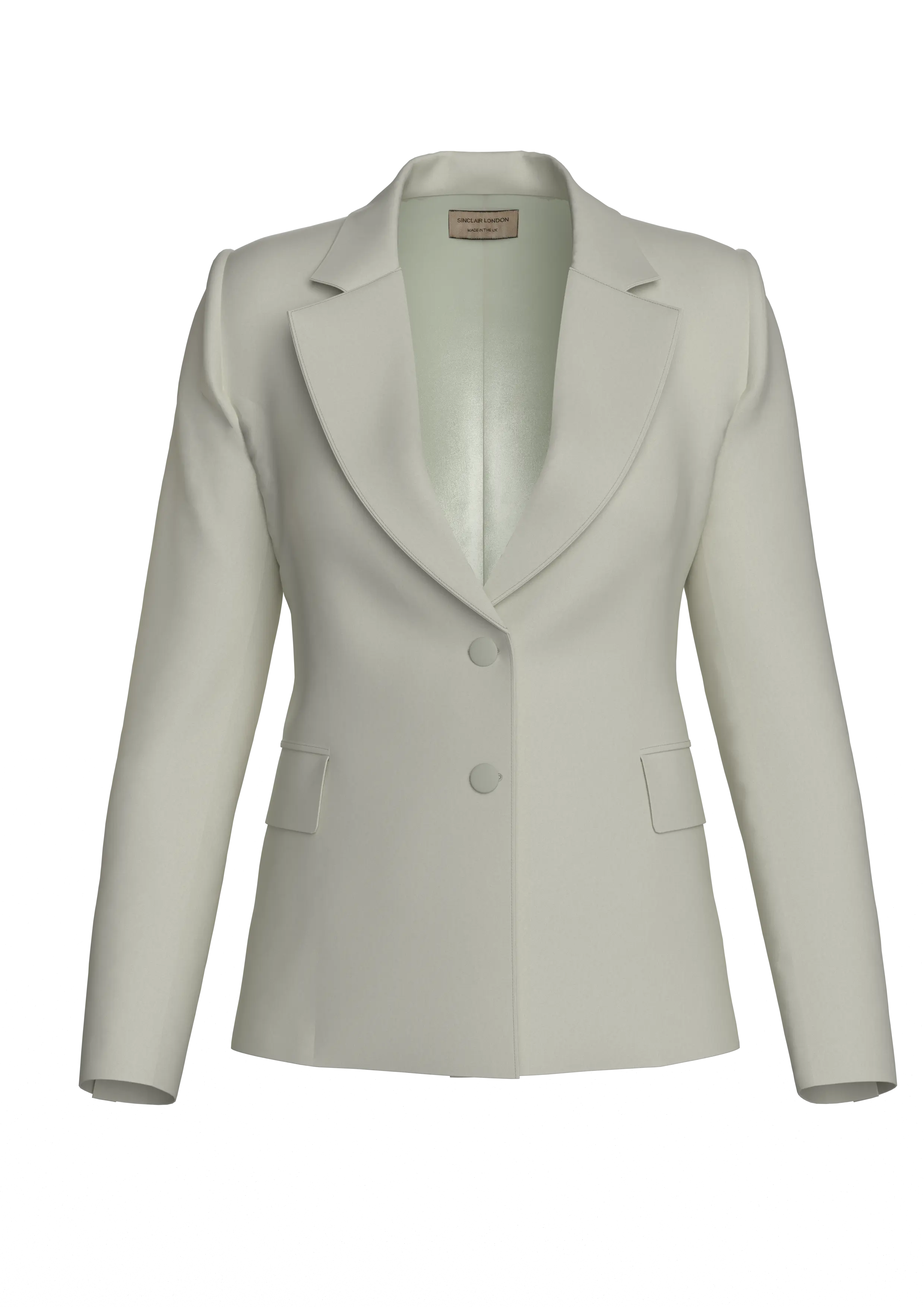 Optic Ivory Single Breasted Jacket Sinclair London