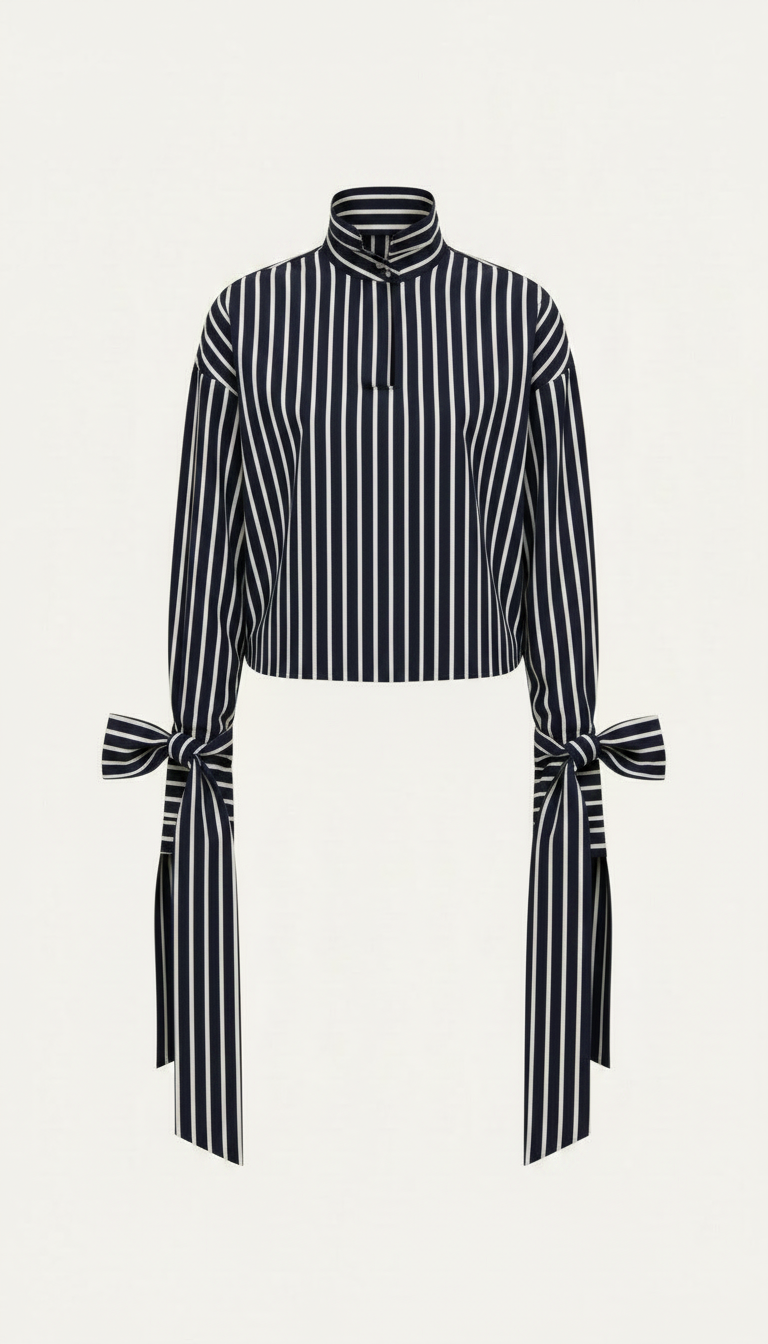 Candy Striped tailored tie shirt