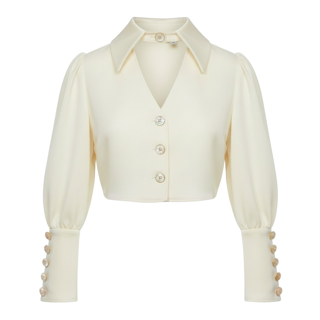 Chocker Collar Blouse Ivory