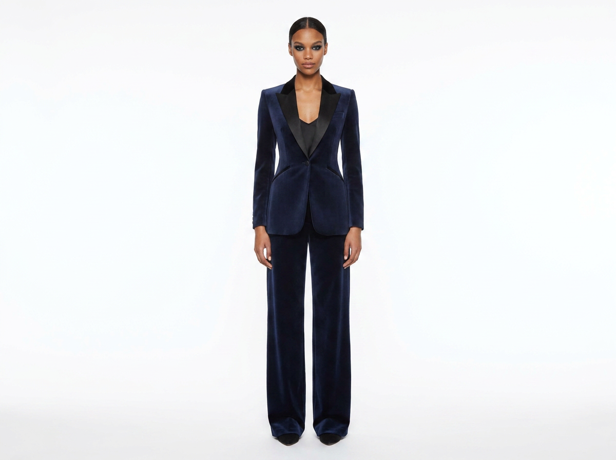 Velvet Suit With Satin Lapel