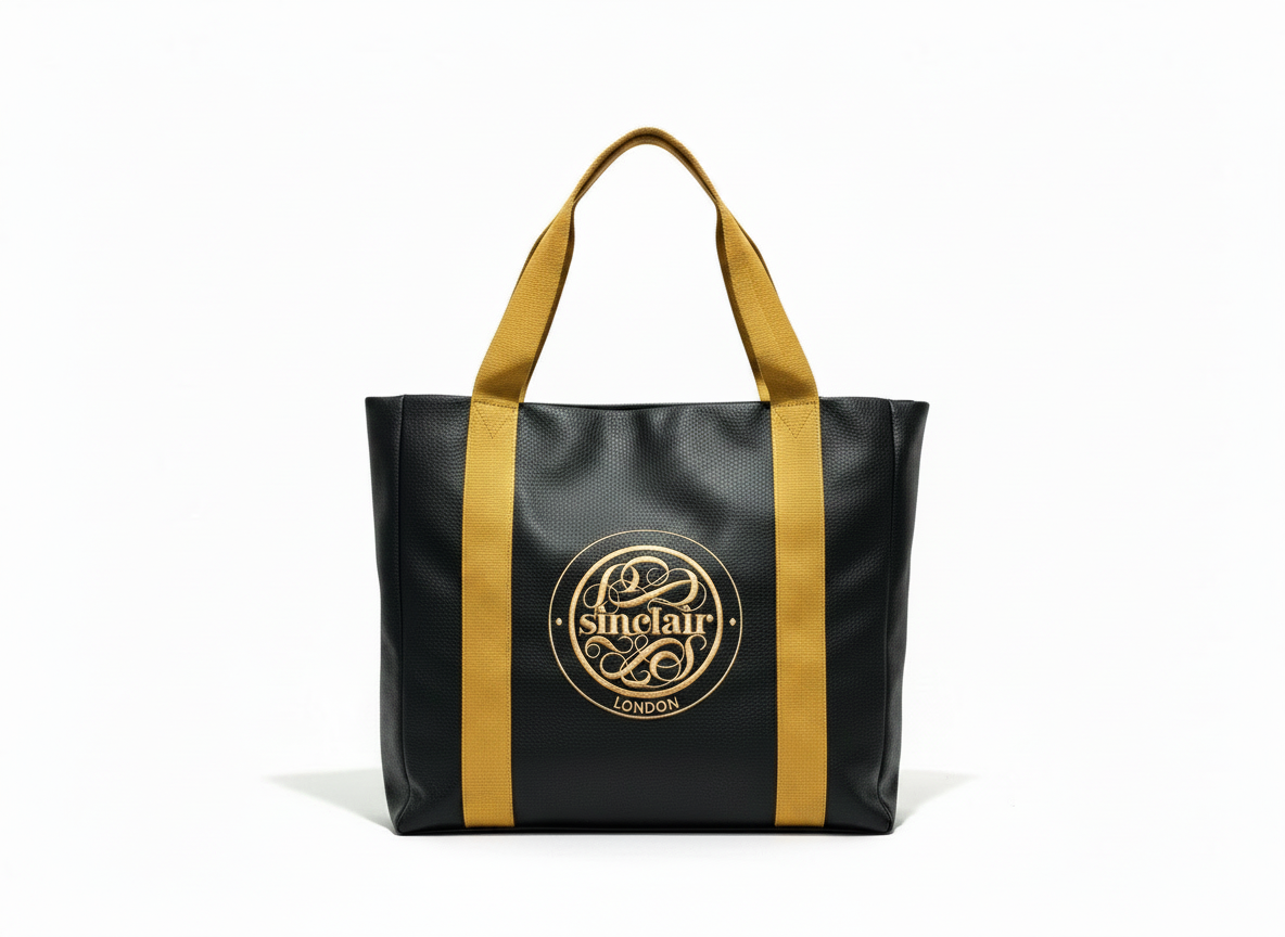 Black and Mustard Classic Tote