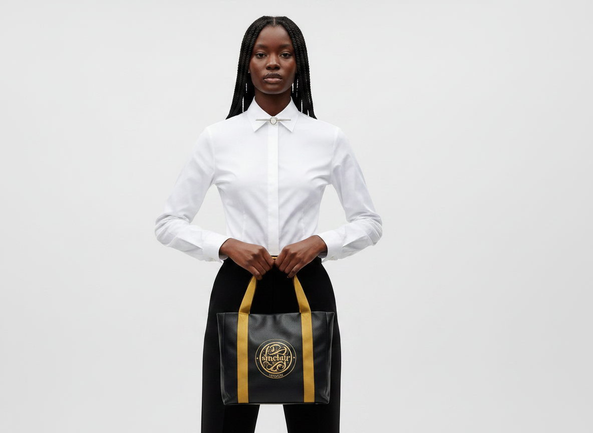 Black and Mustard Classic Tote