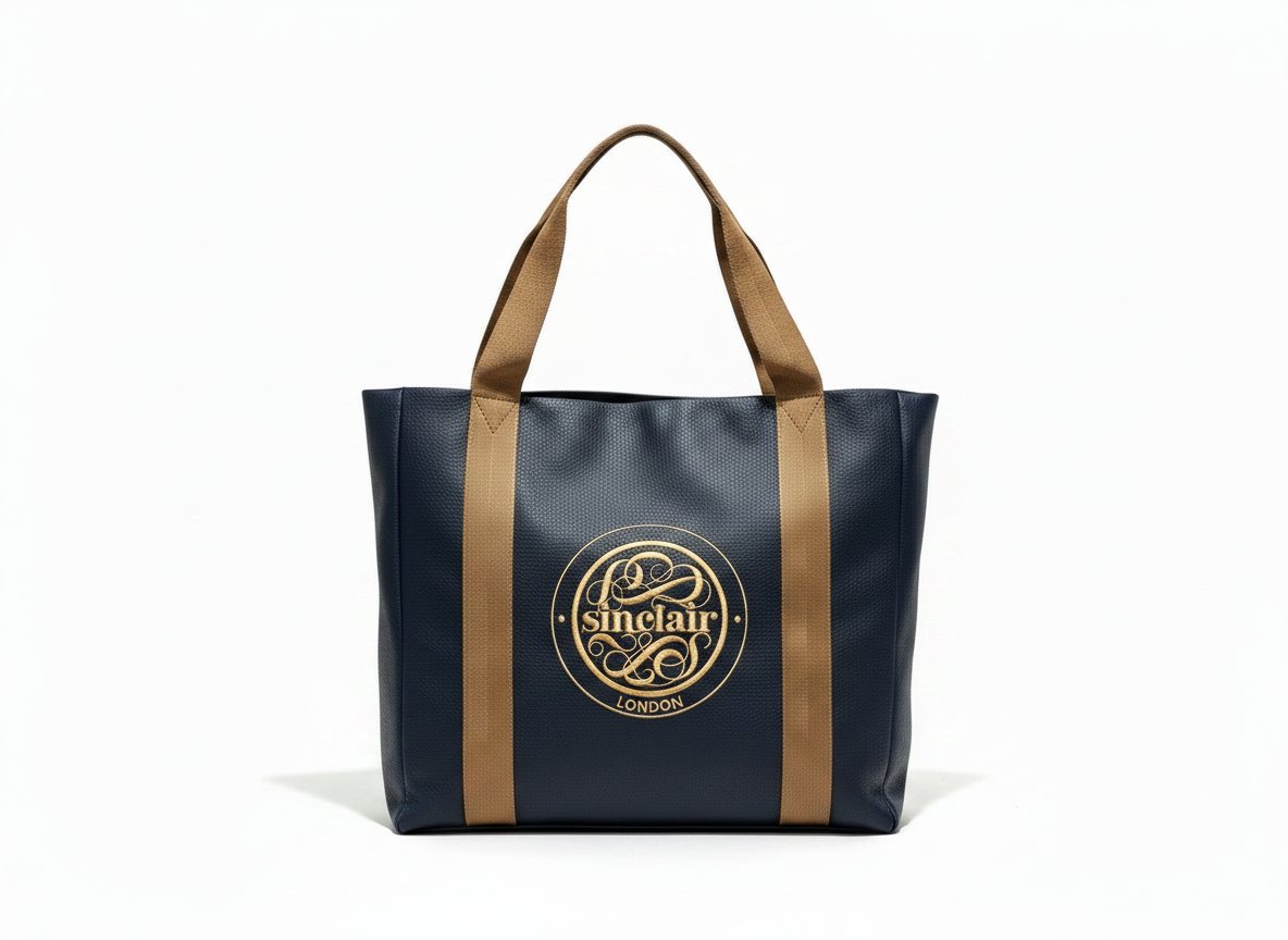 Navy and Pumpkin Classic Tote