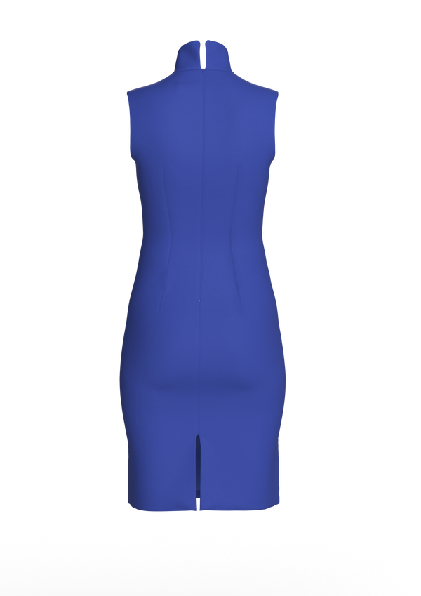 فستان كلاسيكي أزرق أزور