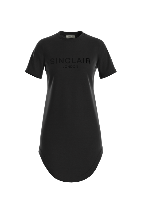 Black Signature Cotton T-shirt Dress